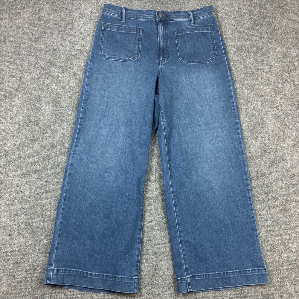 Jessica Simpson Womens Size 10 32x24 Wide Leg Pocket Jeans Medium Wash Blue